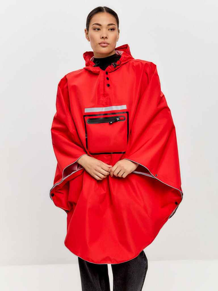 Дождевик-пончо красный Red Gamp membrane