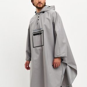 Дождевик-пончо серый Gray Gamp membrane man