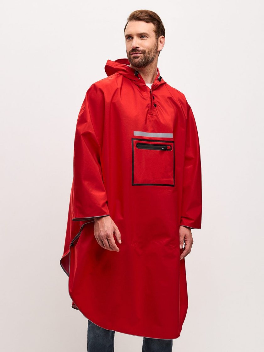 Дождевик-пончо красный Red Gamp membrane man